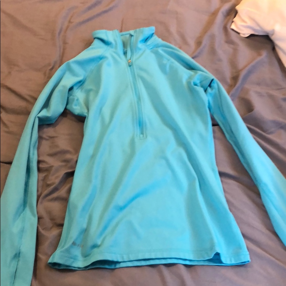 Nike Pro Blue Fleece Zip-up (Small)